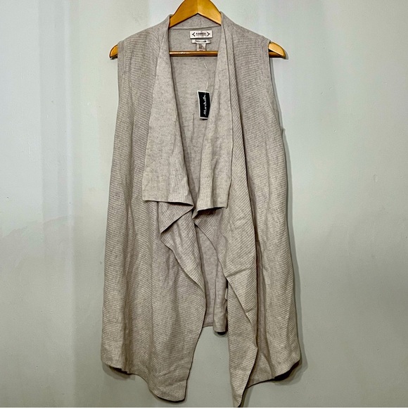 Cashmere Duster Waterfall Open Cardigan Long Lagenlook M Nanette Lepore NWT - Picture 1 of 5